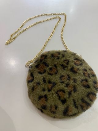 Piccola borsa rotonda leopardata