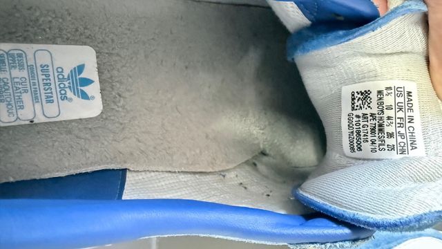 Sapatilhas Adidas Superstar Azuis e Brancas