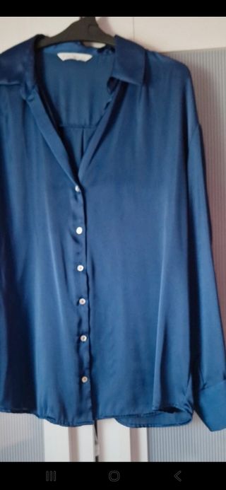 Camisa Seda Stradivarius Talla XL