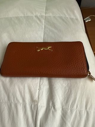 Cartera Bimba y Lola Piel Marrón y Dorada