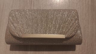 Bolso NUEVO de fiesta dorado/champagne