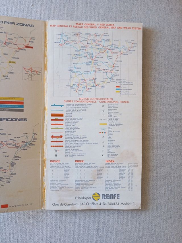 Mapa Comunicaciones Terrestres España RENFE