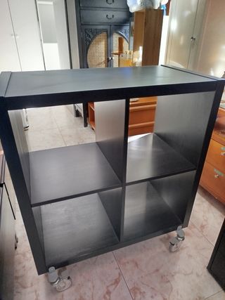 Estantería Ikea Kallax 4 cubos negro/marrón