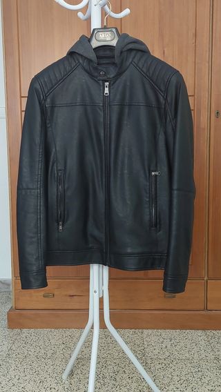 Chaqueta de Piel EasyWaer Negra Talla S/48