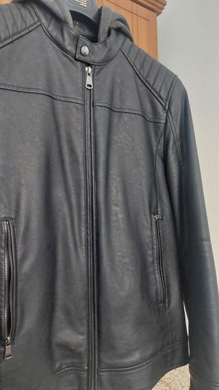 Chaqueta de Piel EasyWaer Negra Talla S/48