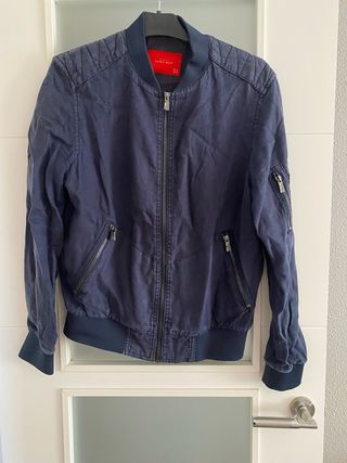 Chaqueta Bomber Zara Hombre Azul