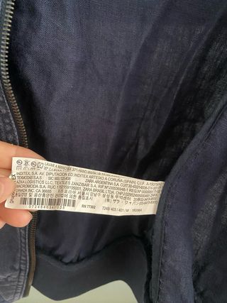 Chaqueta Bomber Zara Hombre Azul
