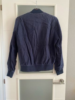 Chaqueta Bomber Zara Hombre Azul
