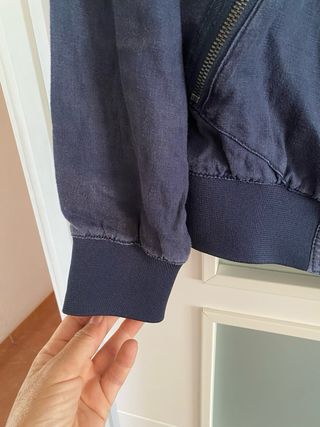 Chaqueta Bomber Zara Hombre Azul