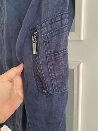 Chaqueta Bomber Zara Hombre Azul