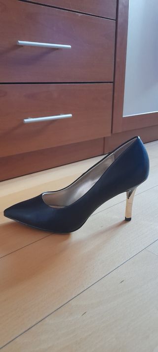 Zapatos de fiesta/boda negros y dorados