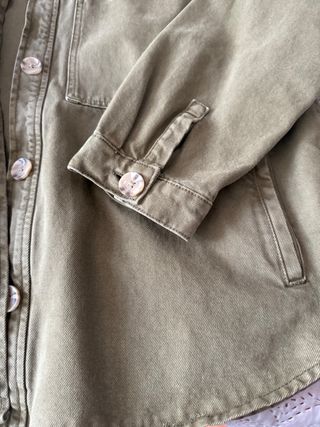 Sobrecamisa Zara Verde Caqui Talla L