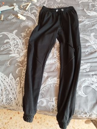 Pantalón chándal negro mujer