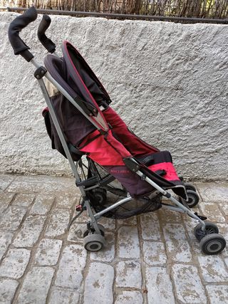 Carrito cochecito silla Maclaren Rojo y Negro