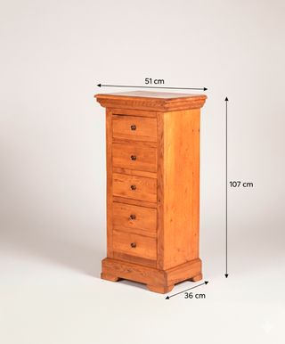 Mueble cajonera de roble