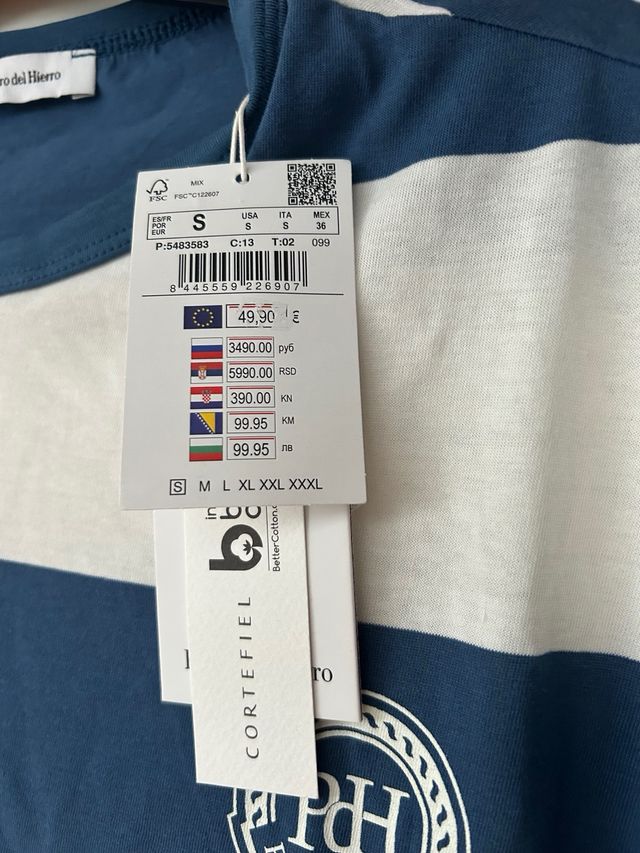 Camiseta Rayas Azul y Blanco Pedro del Hierro