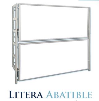 Litera abatible blanca + 2 colchones nuevos