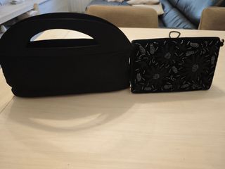 Bolsos de fiesta negro con pedrería