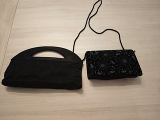 Bolsos de fiesta negro con pedrería