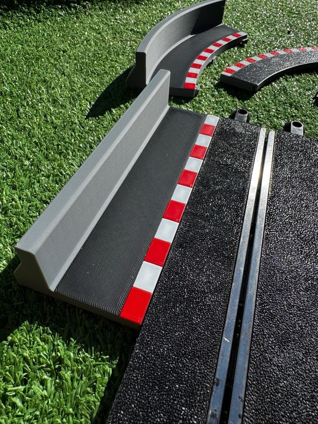 Bordes con muro Scalextric pista negra
