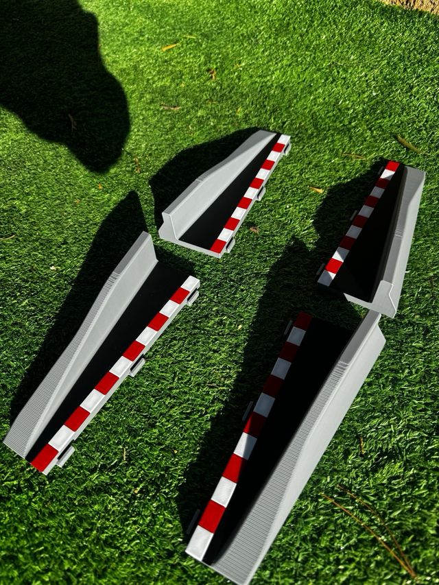 Bordes con muro Scalextric pista negra