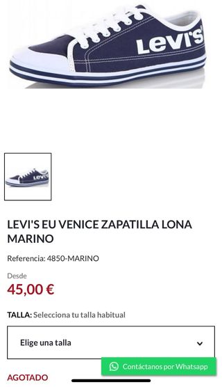 Zapatillas Levis Unisex Azul