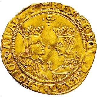 Doble Excelente Reyes Catolicos. Moneda de oro.  