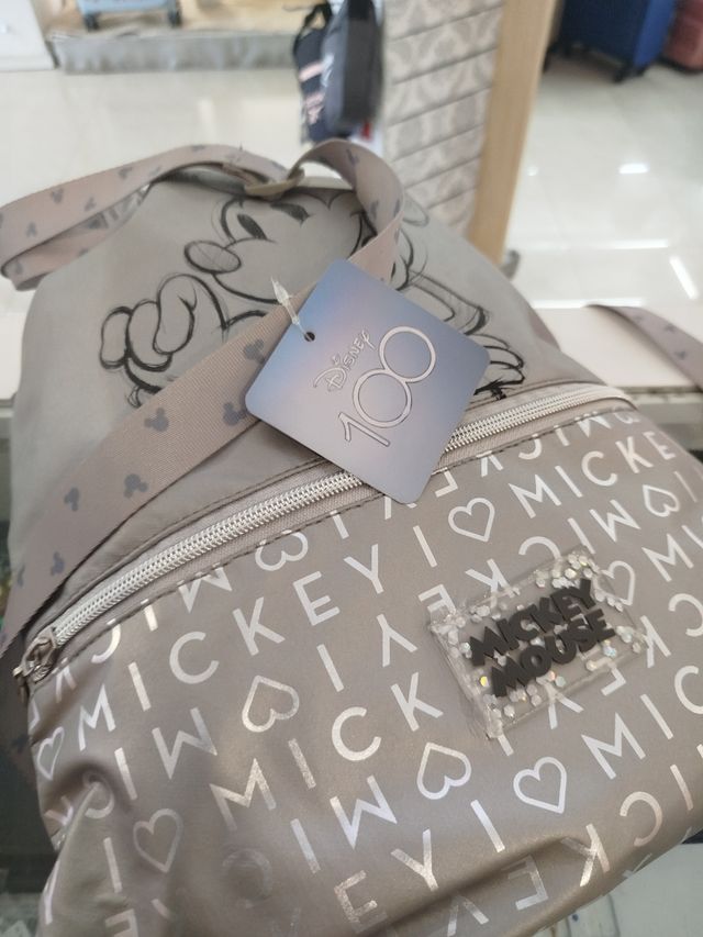 Sacca Disney Mickey Argento Nuova