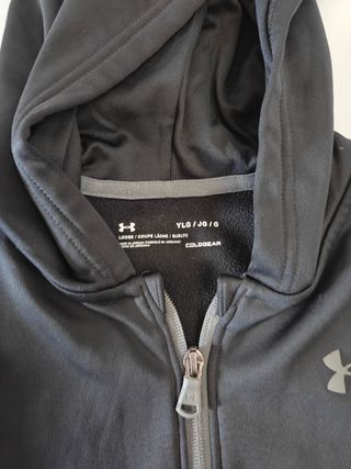 Felpa Under Armour nera e grigia da bambino