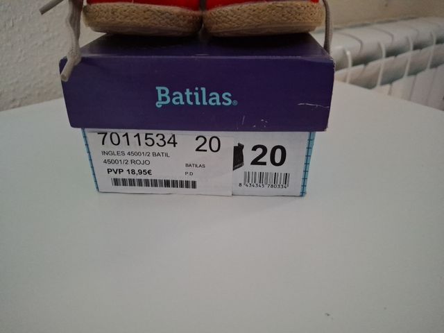 Alpargatas niño rojas