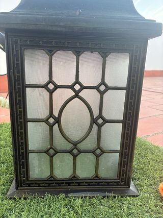 Lámpara Vintage Exterior Metal y Cristal