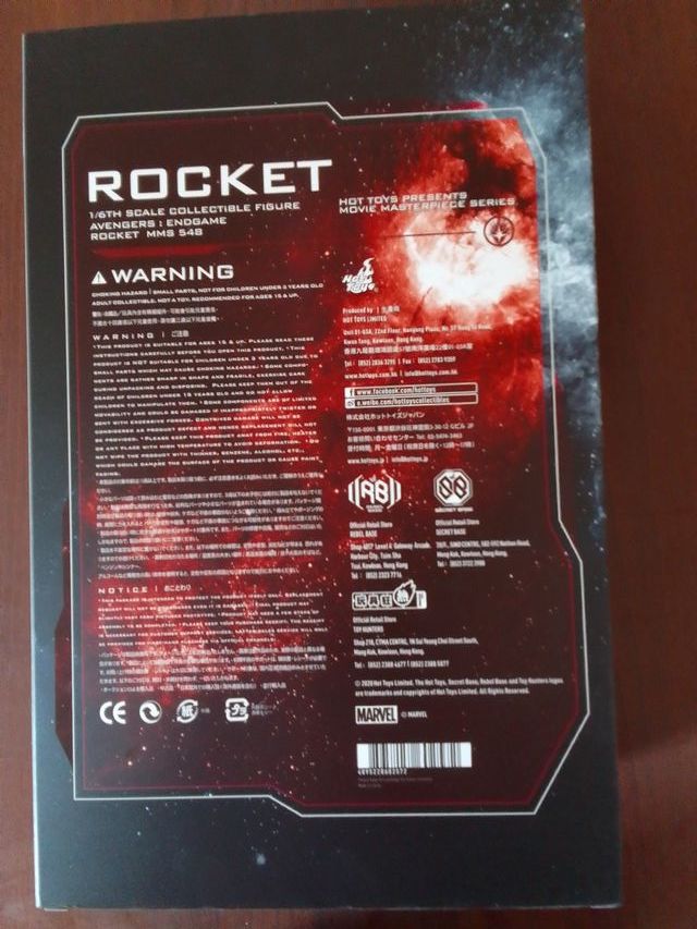 Rocket 1/6 Hot Toys Marvel Endgame