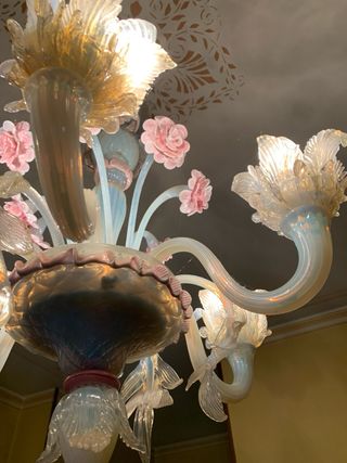 Lampadario In Vetro Di Murano Vintage