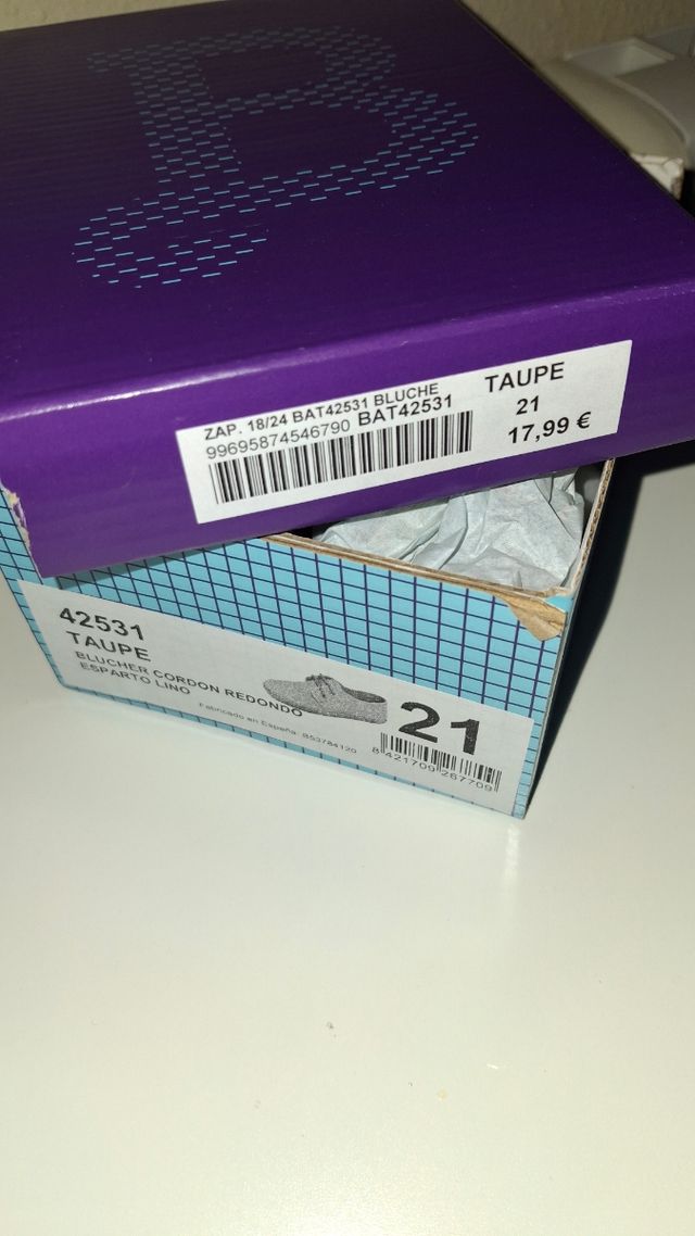 Alpargatas niño talla 21