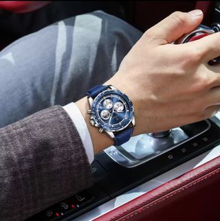 Reloj POEDAGAR Hombre Azul y Plateado