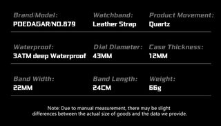 Reloj POEDAGAR Hombre Azul y Plateado