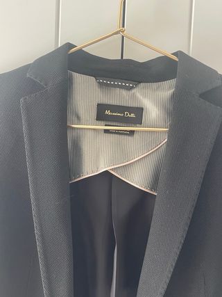 Blazer Negro Massimo Dutti