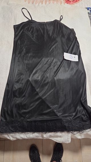 Vestido negro con pedrería Conjunto de tres piezas
