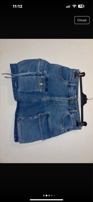 Gonna jeans con tasche
