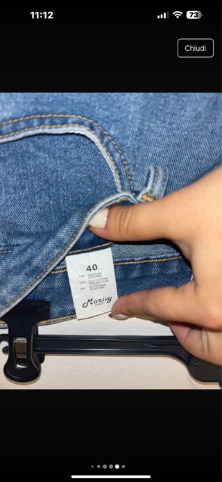 Gonna jeans con tasche