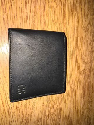 Cartera de piel negra GEORGES BECH
