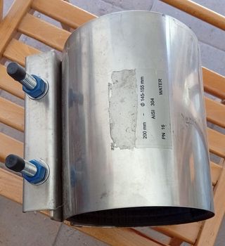 Abrazadera Reparación Tubería 145-155mm Acero Inox