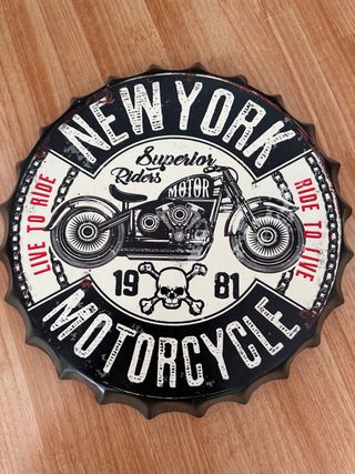 Chapa Decorativa New York Motorcycle