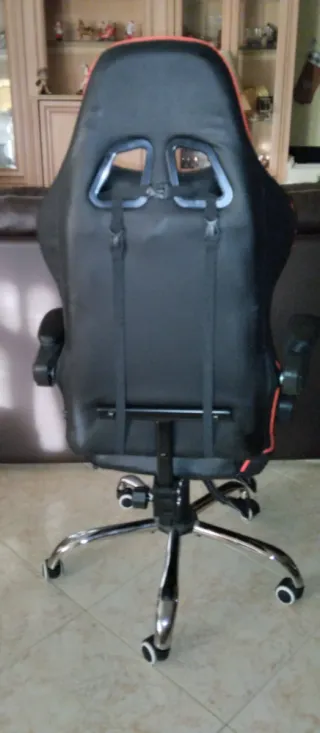 Silla juego gamer negra y roja LUCKRACER