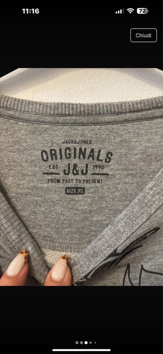 Maglietta uomo Jack & Jones grigia