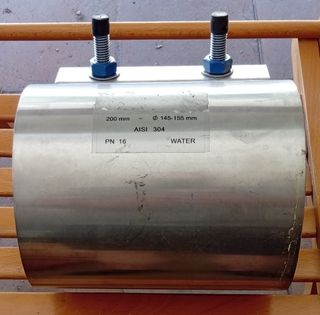 Abrazadera Reparación Tubería 145-155mm Acero Inox