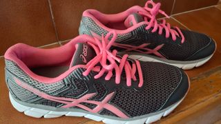 Zapatillas deportivas Asics mujer grises y rosas