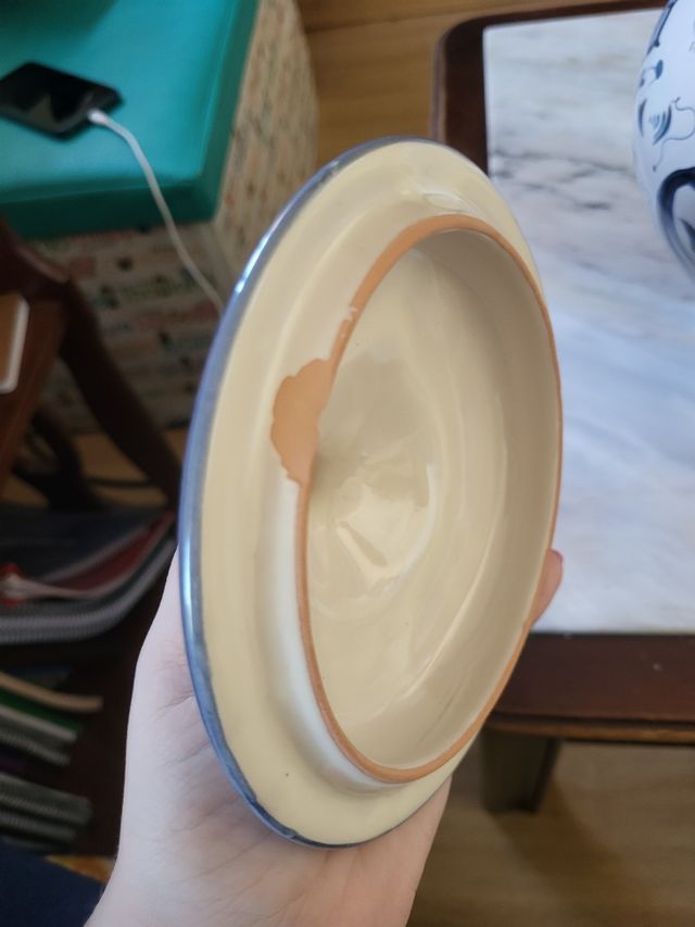 Vaso in ceramica blu e bianco di Muel