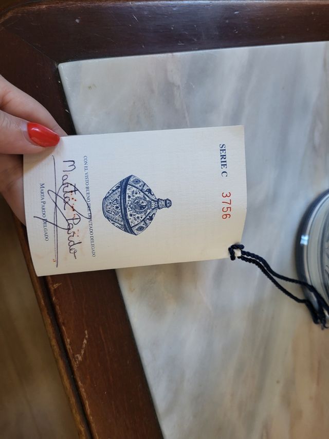 Vaso in ceramica blu e bianco di Muel