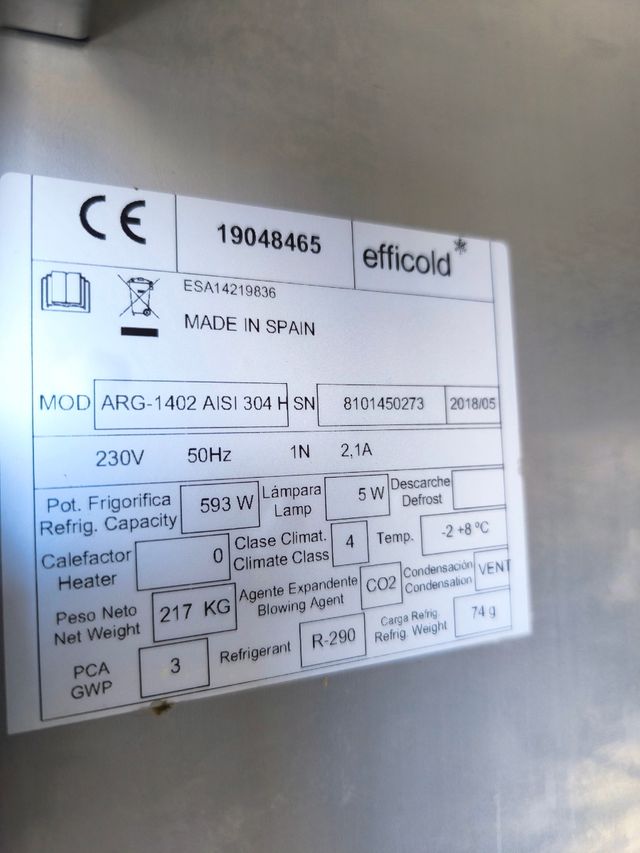 Armario Refrigeración Efficold